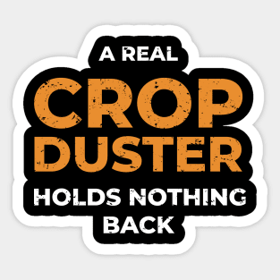 Funny Farting Joke Crop Duster Sarcasm Sticker